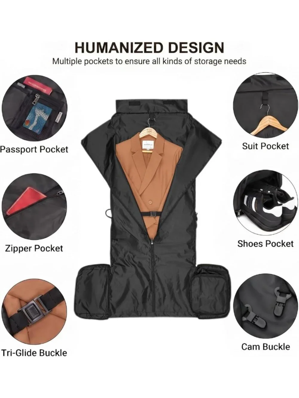 3-in-1 Convertible Travel Garment Bag & Backpack, Waterproof, Airline Approved